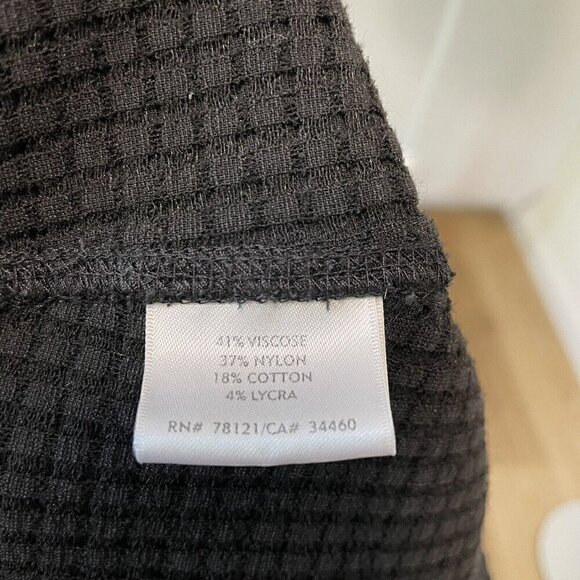 Eileen Fisher Waffle Knit Blazer Jacket Pocket Classic Black size Large - Picture 7 of 7